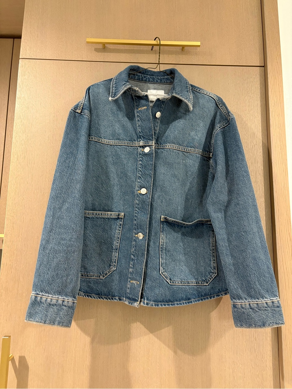 Zara - Over Shirt Classic Denim Jacket in Mediumi Blue - Picture 10 of 14